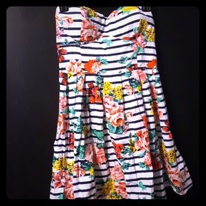 Adorable Juniors' Floral Strapless Dress